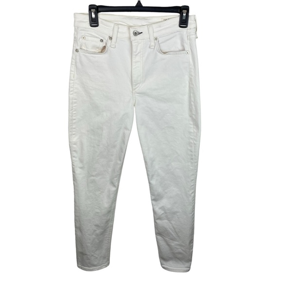 rag & bone | Ecru Nina High Rise Ankle Cigarette Jeans - Picture 1 of 9